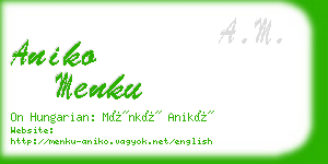 aniko menku business card